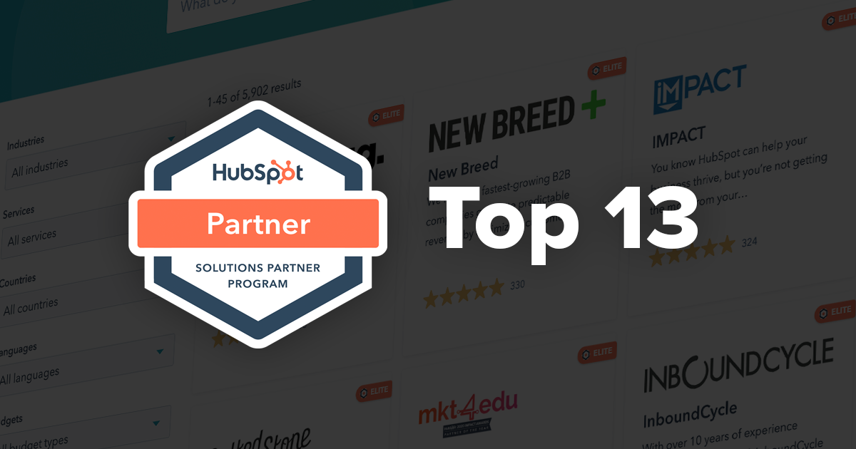 Top 13 Inbound Marketing & HubSpot Solutions Partner Program Agencies for 2022